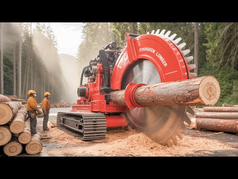 Biggest Whole Tree Eating & Destroying Monster - Heavy Duty Stump Removal Log Splitter Machines
