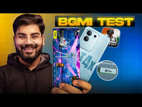 vivo t4x 5G BGMI Test with FPS Meter 🔥 Over Heating Test with at 60 FPS Graphic Gaming Review