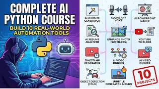 Complete AI Python Course: Build 10 Real-World Automation Tools