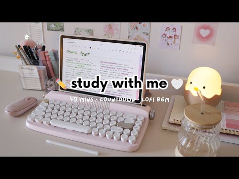 40 MINS STUDY WITH ME ✏️📖 Digital Note-Taking on My Samsung Tablet | Lofi Bgm + Countdown #study