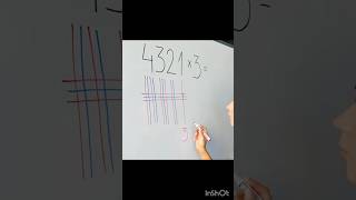 Fast Math Trick: Multiply 4321 × 3 in Seconds with Lines! | Viral short | Education Content