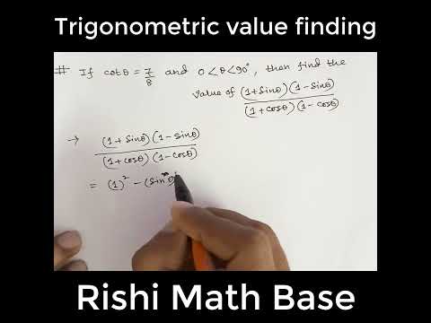 Basic Trigonometry Problem Solving #shorts #youtubeshorts 190825
