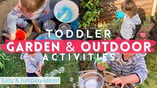 GARDEN ACTIVITIES FOR TODDLERS | EASY OUTDOOR SPRING ACTIVITIES | TODDLER GARDEN PLAY IDEAS 2022 UK
