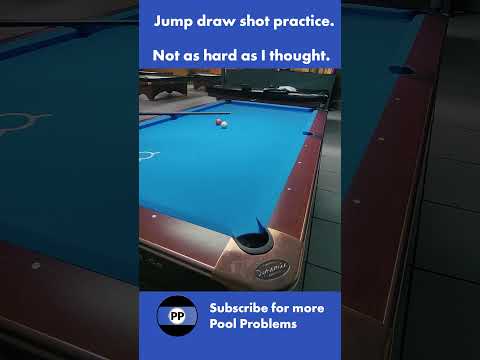 Pool jump draw shot practice