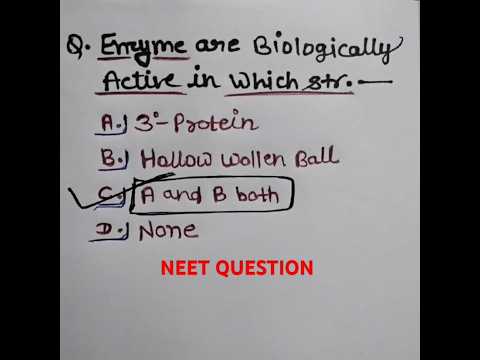Enzyme activity #3°- protein # Ncert point #NEETTRICKSTOLEARN #exam