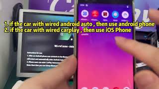 iHeylinkit New 2in1 Wireless CarPlay Adapter&Wireless Android Auto