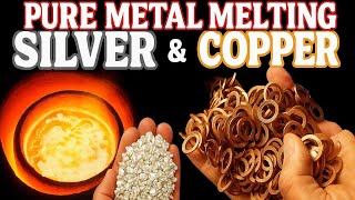 Pure Silver Water Casting - Silver Shot - Workshop Clean - ASMR Metal Melting - BigStackD Copper