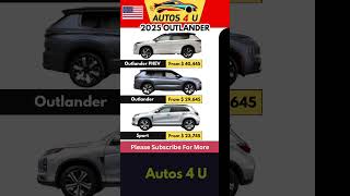 Mitsubishi Outlander 2025 Price in USA #autos4u