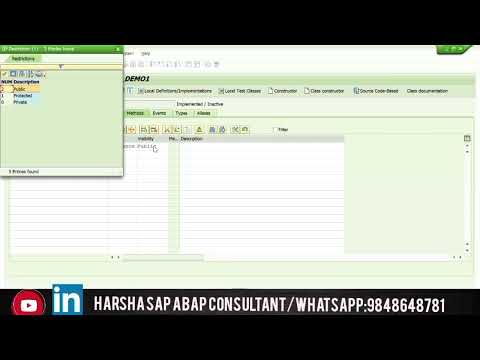 public, private, protected methods in ooabap