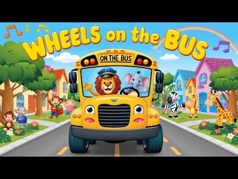 "Wheels on the Jungle Bus" | Animal School Adventure | Fun Nursery Rhyme for Kids 2025"
