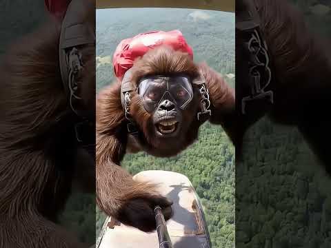 Bigfoot goes skydiving! (Kinda) #viral #bigfoot #funny #bigfootvlog #foundfootage #vlog #ai