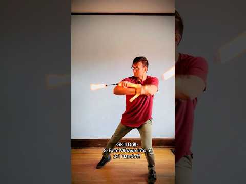 Skill Drill:5-Beat Weave into a 2:1 Handoff. #nunchaku #flowarts #martialarts #skills #chakuista
