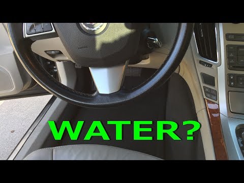 Cadillac CTS sunroof leak repair FIX drain tubes 2008-2013 wet floor headliner pillars