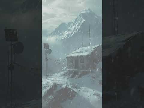 Sound of strong wind and snow on the mountain