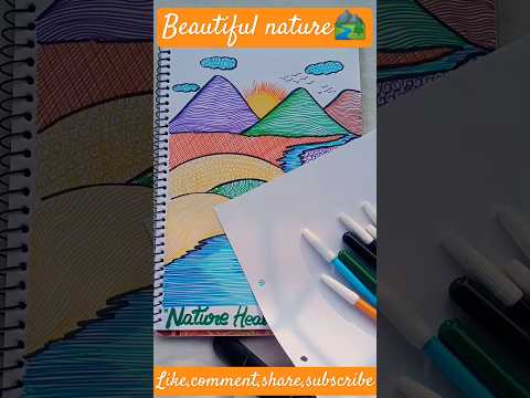 Nature Scenery🏞️#youtubeshorts#naturescenery#beautifulartwork#naturedrawing#shortsfeed#easydrawing