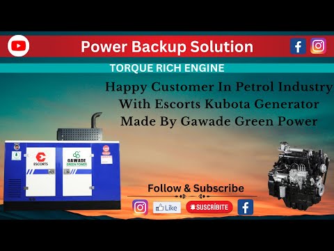 Shekhar Bhosale, Petrol Pump Owner, Chooses Escort Kubota Genset for Reliable Power