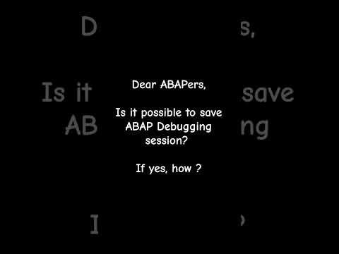 ABAP Debugging Question | Comment Your Answer|
