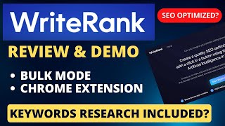 WriteRank Review - SEO Optimised Content With Keywords Research (Don't Miss!)