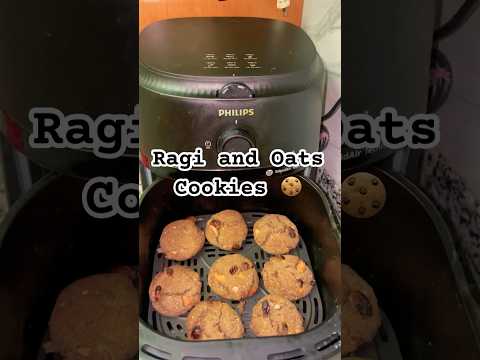 Healthy Ragi Oats Cookies in Airfryer 🍪✨#swinkybites #airfryer #foodshorts