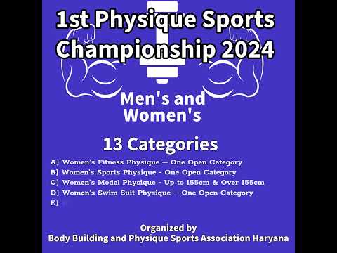 Upcoming Bodybuilding Competition | 1st Men’s & Women’s Physique Championship #sports #bodybuilding