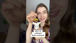 Does this count as blasphemy? 🤔 #easterdiy #unhingedornaments #polymerclay #easter #easteregg