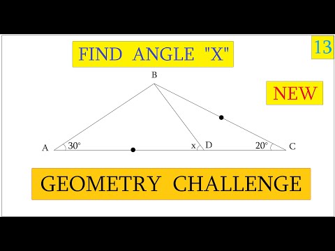 Geometry Quiz/Exercise 13/Math challenge/problem hard/Calculate Find angle X/Question & solution