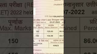REET 2022 RESULT #reet #reetexam