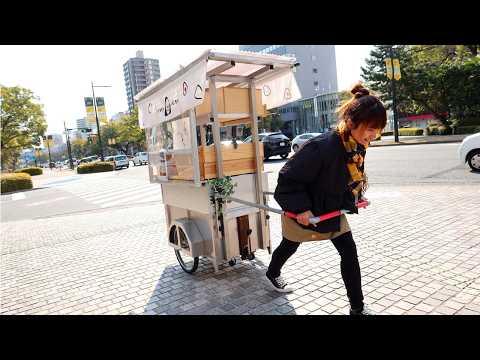 SOLD OUT EVERYDAY! The most beautiful onigiri maker in Hiroshima and her 220lb cart