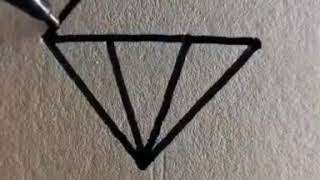 Drawing tutorial | how to draw diamond | sketch pen | let’s draw it |