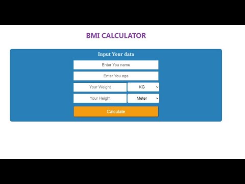 Body Mass Index(BMI) Calculator -2022 #imransITZone #BMI #JS