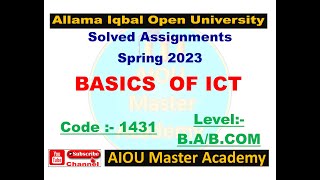 AIOU CODE 1431 | ASSIGNMENT NO 1.2 | AIOU 1431 ASSIGNMENT IN URDU  Introduction of ICT  SPRING 23