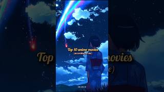 top 10 best anime movies 🖇️✨ #anime #animeweeb #suzume #animemovie #music