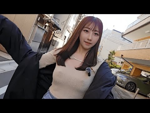 【ノーブラ散歩】18歳JDが散歩していたらすれ違う人に〇〇されました