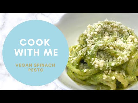 COOK WITH ME! VEGAN Spinach Pesto!