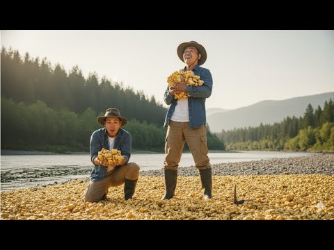 Unbelievable! Homeless Man Discovers Massive Gold Treasure in the River! #gold