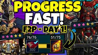 TOP 3 TIPS To Progress FAST - Day 1 F2P!!! [Raid: Shadow Legends]