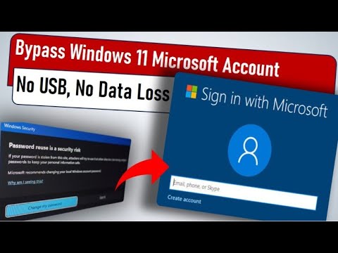 🔓 Reset/Bypass  Windows 11 Microsoft Account (No USB, No Data Loss)