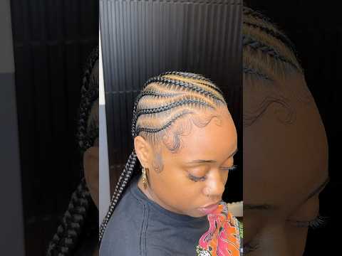 CURVY Designer Stitch Braids 😮‍💨#protectivestyles #braidedhairstyles #protectivestyles #braids