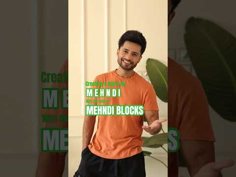 DIY- MEHNDI outfit with the help of MEHNDI BLOCKS #youtubeshorts #shorts #diy #fashion #mehndi