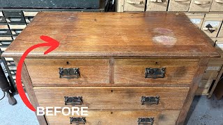 Antique Oak Chest of Drawers Restoration | Refinishing Furniture 