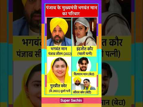 पंजाब के मुख्यमंत्री भगवंत मान का परिवार |Family of Punjab Chief Minister Bhagwant Mann #shorts #gk
