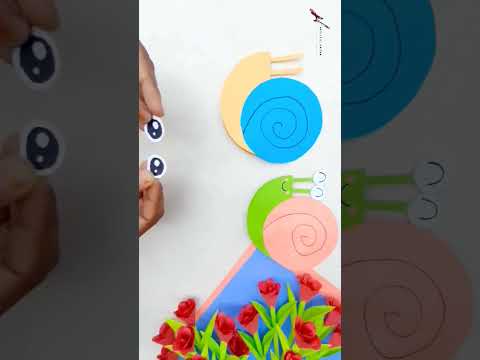 Easy origami Craft #artisticnatha #craft #viralvideo #trendingshorts #papercraft #kidsvideo #snail