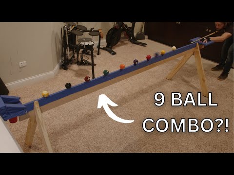 The World's LONGEST Combo on the World's SKINNIEST Pool Table