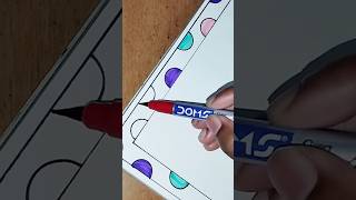Easy Border Design For Projects & notes#projectborderdesign#easyborderdesign#shorts