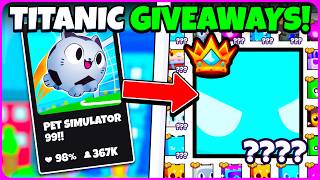 PET SIMULATOR 99 TITANIC & HUGE GIVEAWAYS | FIFA / SOCCER UPDATE 2 !!!