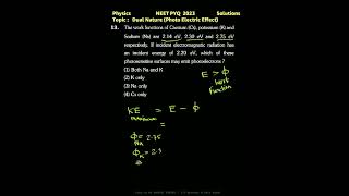 #NEET2023 #solution #Physics#photoelectriceffect #workfunction #radiation #neettricks #NCERT #shorts