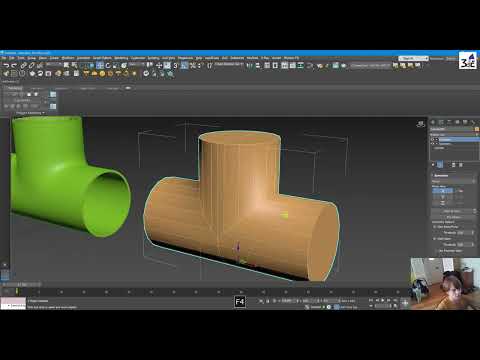 Creating a Pipe Tee with Smooth Transitions in 3Ds Max