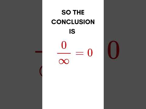 0 ÷ ∞ = ? (The Surprising Truth!) | MathBurst 🔥 #maths #mathcompetition #timeexploration