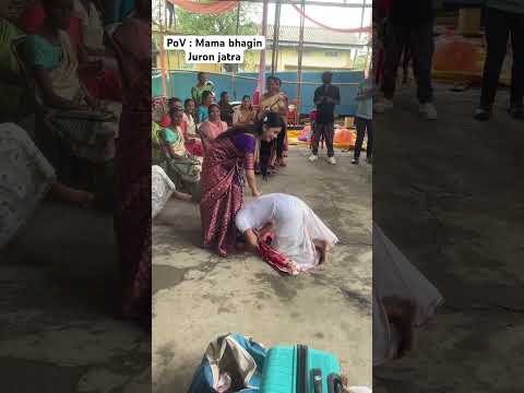 Mama loi akhirbad 🙏 juron’r loi jatra  #assameseweeding #rituals #assamese