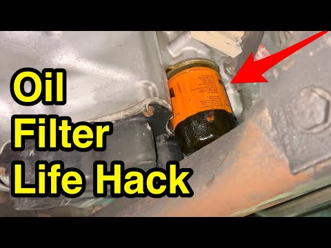 Easy trick: how to remove engine oil filter without making a mess